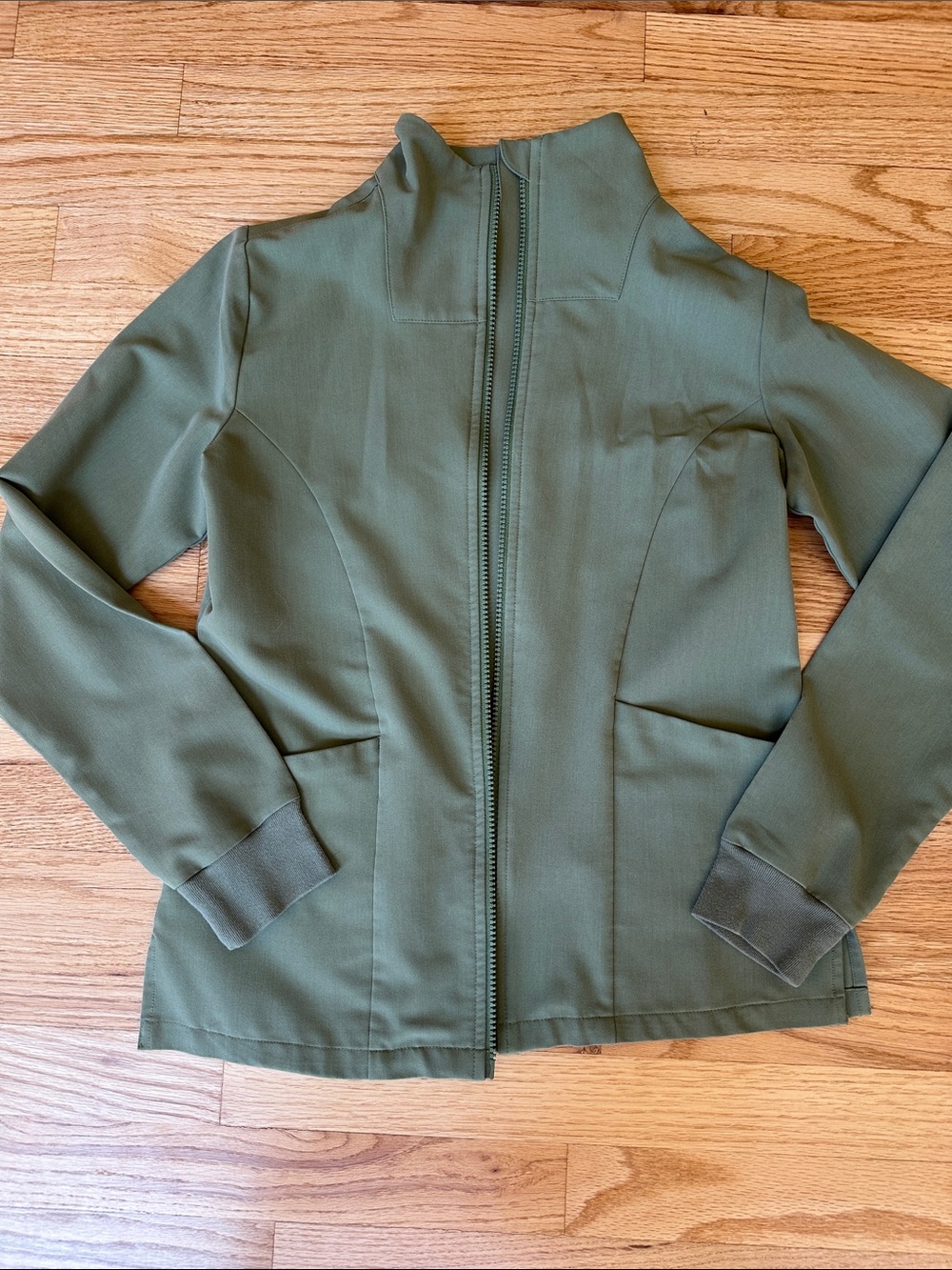Women's Mandala Olive Green Scrub Jacket